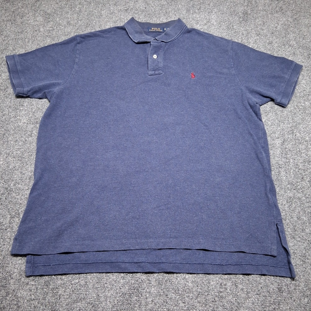 Vintage Polo Ralph Lauren Navy Blue Button Up Shirt Men's Size‎ XL Preppy